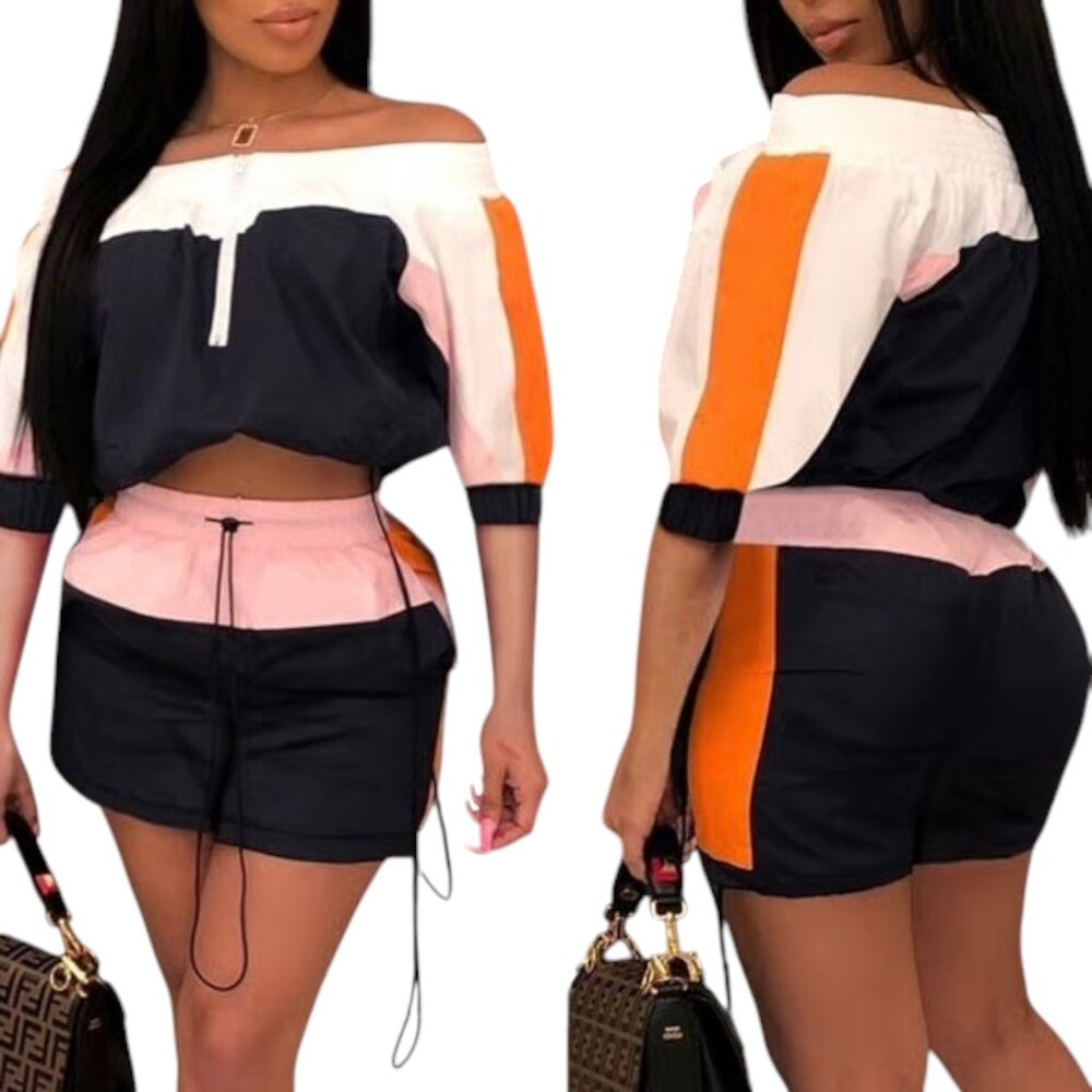 Hot and Delicious Athletic Warm-up Style Skirt and Top Set - Size Medium